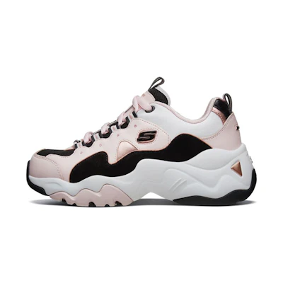 (W) Skechers D'lites 3.0 Pink/White/Black