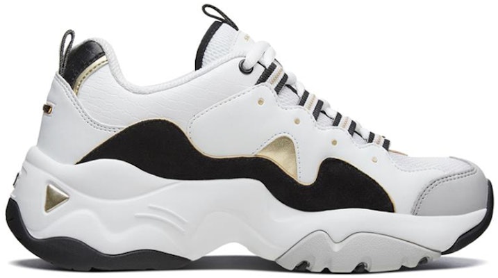 (Women) Skechers D'lites 3.0 Running Shoes White/Black/Gold 88888374-WGD Order (Women) Skechers D'lites 3.0 Running Shoes White/Black/Gold 88888374-WGD