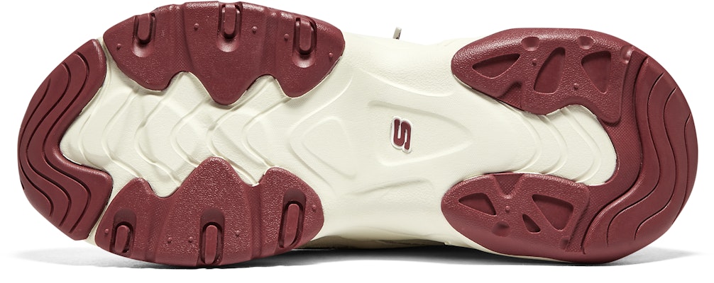 (Women) Skechers D'lites 3.0 'White Burgundy' 167595-BURG 3