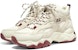 (W) Skechers D'lites 3.0 'Putih Burgundy' 167595-BURG