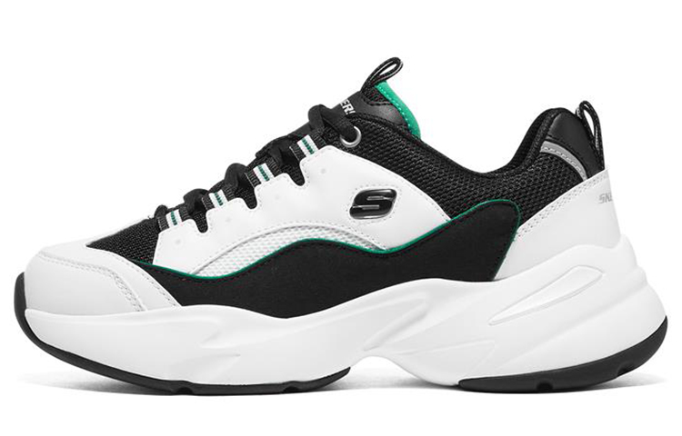 (Women) Skechers D'Lites 3.0 'White Green' 8730010-WGRN