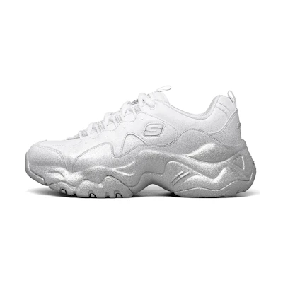 (W) Skechers D Lites 3.0 Low-Top Sneakers White/Silver
