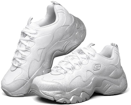 (Women) Skechers D Lites 3.0 Low-Top Sneakers White/Silver 149256-WSL Lookbook (Women) Skechers D Lites 3.0 Low-Top Sneakers White/Silver 149256-WSL