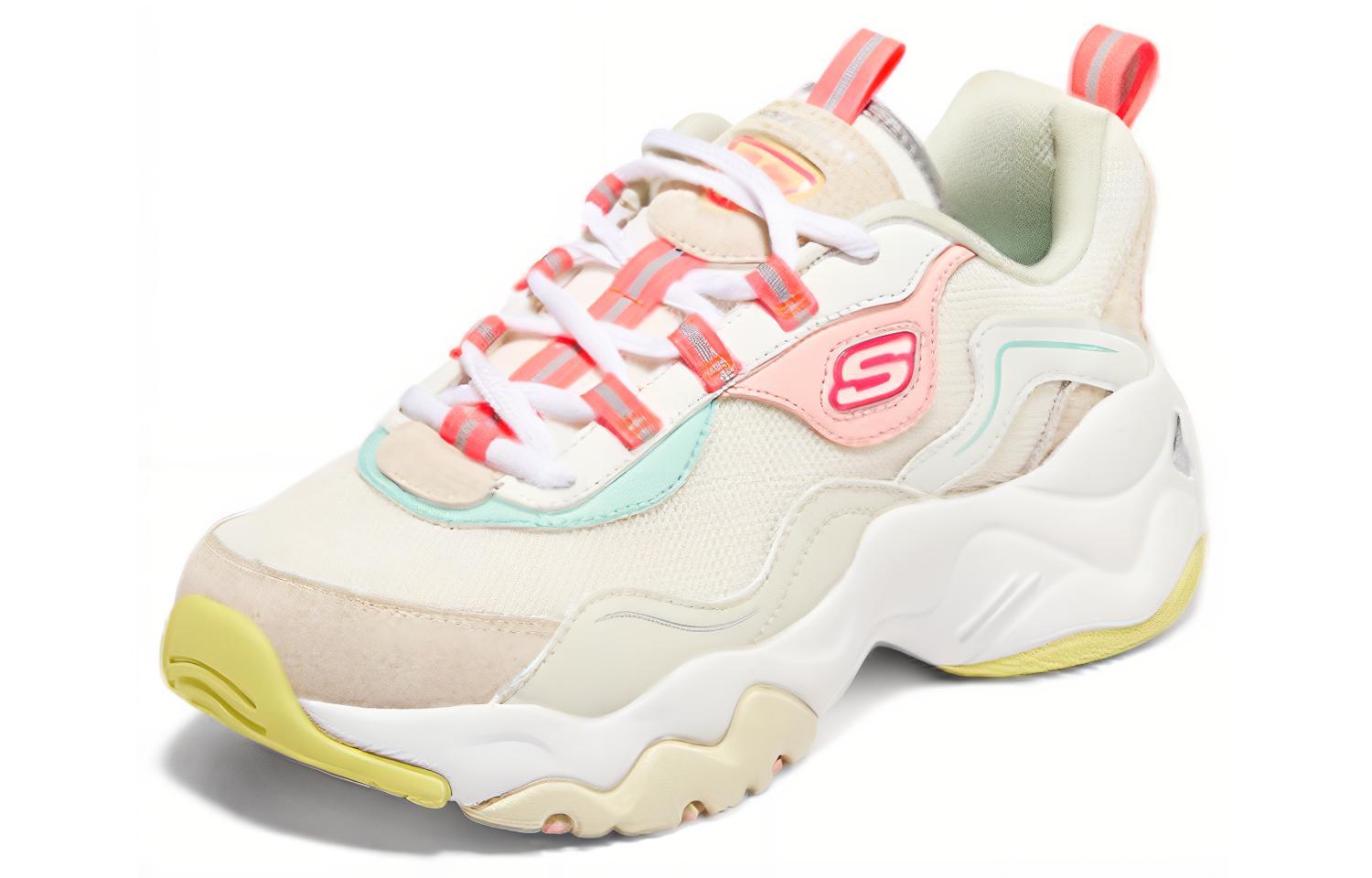 Lookbook (W) Skechers D''Lites 3.0 ''Wit Geel Roze'' 896029-WMLT