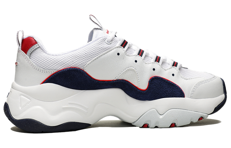 (W) Skechers D'Lites 3.0 Zenway Low-Top Running Shoes White/Blue/Red 圖 2