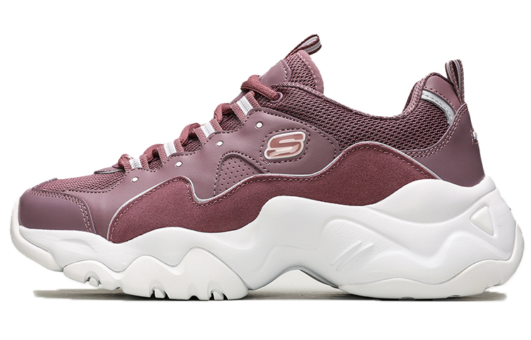 (Women) Skechers D'Lites 3.0 Zenway Low-Top Running Shoes Purple/Red 12955-PUR