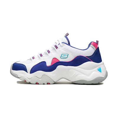 (W) Skechers D'Lites 3.0 Zenway Low-Top Sneakers White/Blue