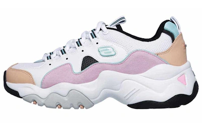 (Women) Skechers D'Lites 3.0 'White Pink'