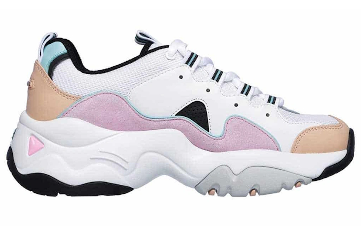 (Women) Skechers D'Lites 3.0 'White Pink'