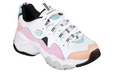(Women) Skechers D'Lites 3.0 'White Pink'