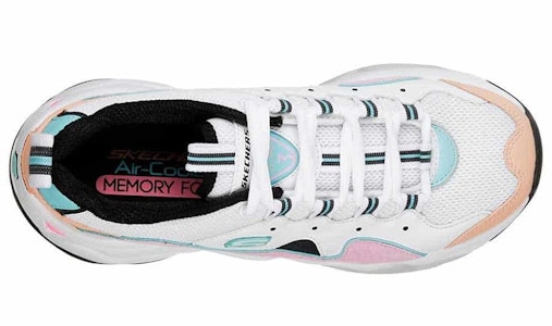 Skechers D‘Lites 3.0 Zenway 低幫跑步鞋 女款 白粉 Shop Skechers D‘Lites 3.0 Zenway 低幫跑步鞋 女款 白粉