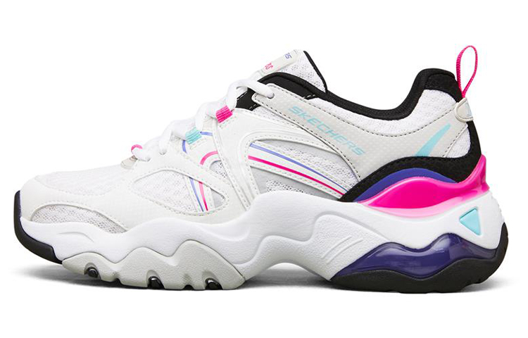 (Women) Skechers D Lites 3.0 Air Low Top Running Shoes White/Black/Pink 896025-WMLT