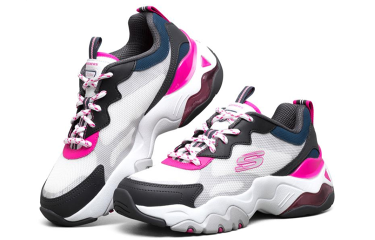 (W) Skechers D'Lites 3.0 Air Sports Shoes White/Black/Pink 圖 3