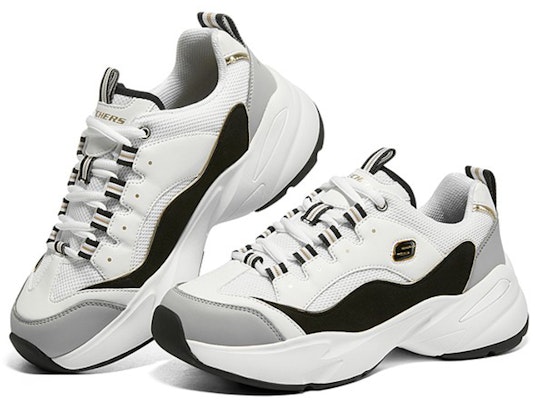 (W) Skechers D'Lites 3.0 Cousin 'Blanco Gris' 8730056-WGRY Shop (W) Skechers D'Lites 3.0 Cousin 'Blanco Gris' 8730056-WGRY