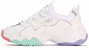 (Women) Skechers D'Lites 3.0 Low-Top Daddy Shoes White 149121-WMLT (Women) Skechers D'Lites 3.0 Low-Top Daddy Shoes White 149121-WMLT