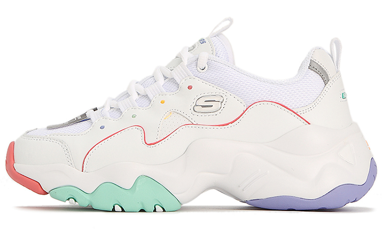 (Women) Skechers D'Lites 3.0 Low-Top Daddy Shoes White 149121-WMLT