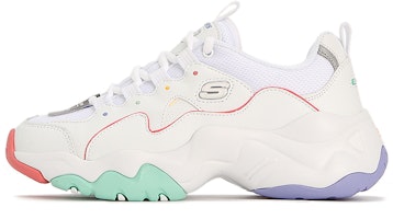 (Women) Skechers D'Lites 3.0 Low-Top Daddy Shoes White 149121-WMLT (Women) Skechers D'Lites 3.0 Low-Top Daddy Shoes White 149121-WMLT