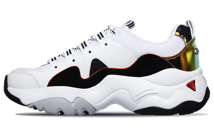 (Women) Skechers D Lites 3.0 Low-Top Daddy Shoes White/Black 13381-WBO