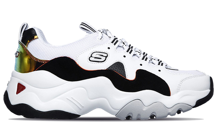 Order (W) Skechers D Lites 3.0 Zapatillas Padre Blancas/Negras Bajas 13381-WBO