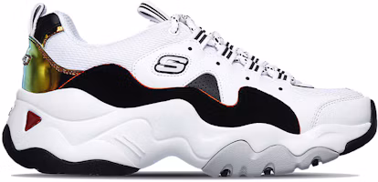 Order (Women) Skechers D Lites 3.0 Low-Top Daddy Shoes White/Black 13381-WBO