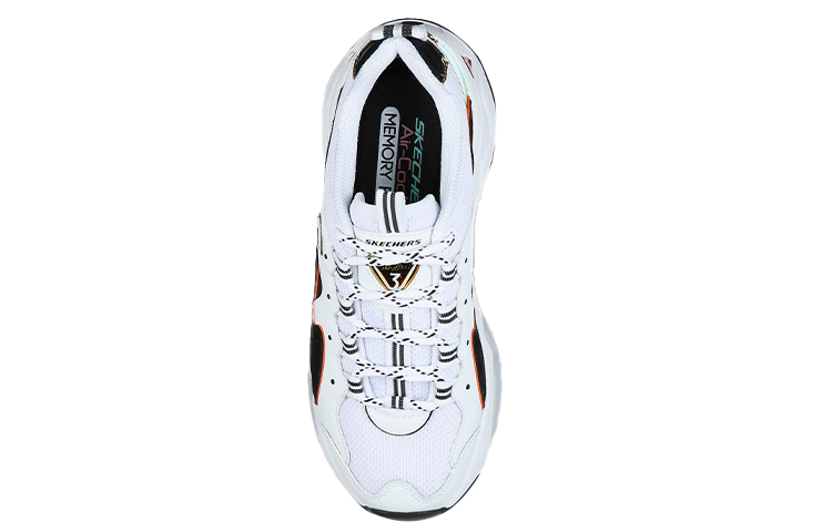 Lookbook (W) Skechers D Lites 3.0 Zapatillas Padre Blancas/Negras Bajas 13381-WBO
