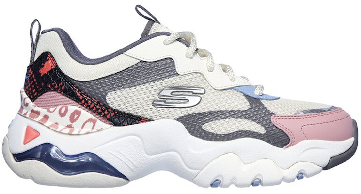 (Women) Skechers D'Lites 3.0 Low-Top Running Shoes White/Grey/Pink 149260-NTMT Order (Women) Skechers D'Lites 3.0 Low-Top Running Shoes White/Grey/Pink 149260-NTMT