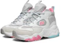 Lookbook (W) Skechers D''lites 3.0 Low-Top Hardloopschoenen Grijs/Blauw/Roze 88888378-GYMT