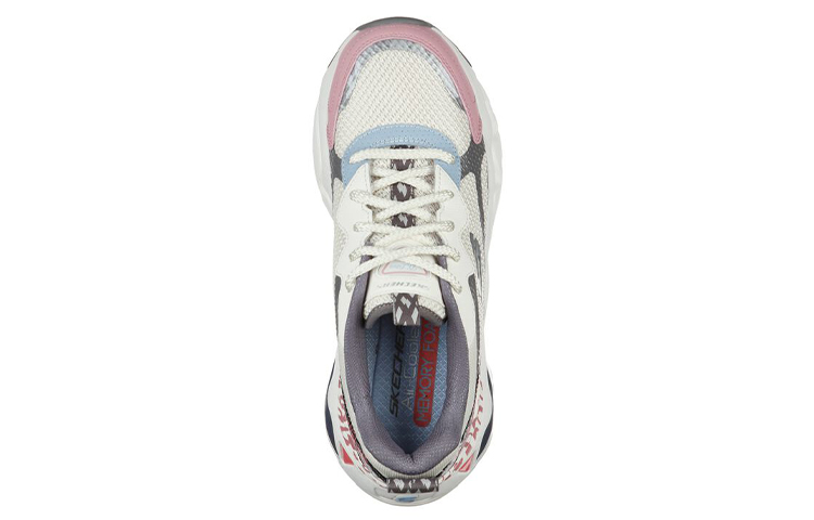 Lookbook (W) Skechers D''Lites 3.0 Lage Sneakers Wit/Grijs/Roze 149260-NTMT