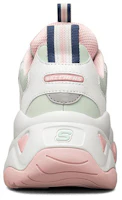 Shop (Women) Skechers D'Lites 3.0 Low-Top Running Shoes White/Pink/Blue 88888398-WPTQ