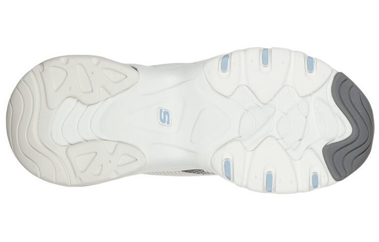 Shop (W) Skechers D'Lites 3.0 女士低帮跑步鞋 白/灰/粉色 149260-NTMT