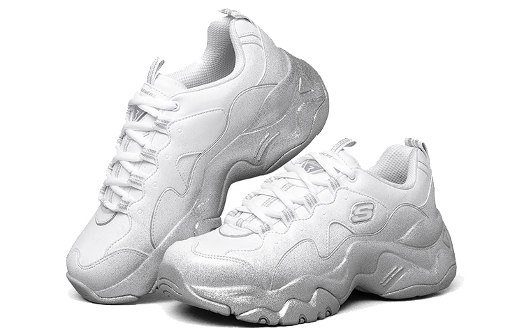 Lookbook (W) Skechers D Lites 3.0 Lage Sneakers Wit/Zilver 149256-WSL