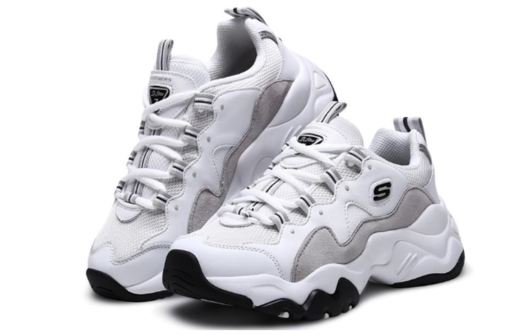 (W) Skechers D'Lites 3.0 Running Shoes White/Grey 圖 2
