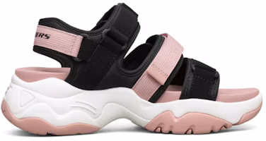 Order (Women) Skechers D'Lites 3.0 Sandals Black/Pink 66666302-BKPK