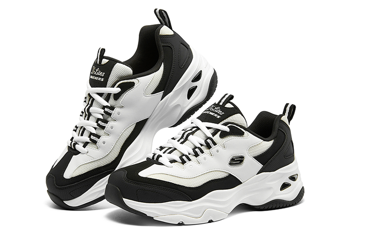 Lookbook (W) スケッチャーズ D'Lites 4.0 黒白 (Sukecchaazu D'Lites 4.0 KuroShiro) 149492-BKW