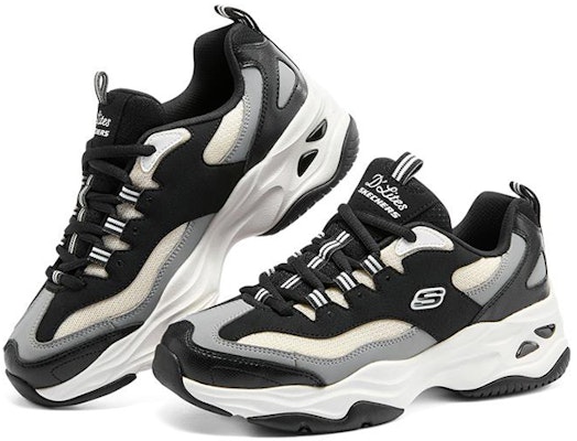 (W) Skechers D'lites 4.0 'Kelabu Hitam' 896144-BKW Lookbook (W) Skechers D'lites 4.0 'Kelabu Hitam' 896144-BKW