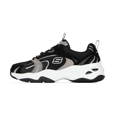 (W) Skechers Sport D'Lites 4.0 Shoes 'Black Grey White'