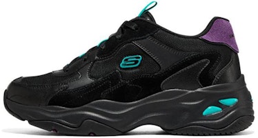 (Women) Skechers DLITES 4.0 'Black Purple Green' 896158-BKMT (Women) Skechers DLITES 4.0 'Black Purple Green' 896158-BKMT