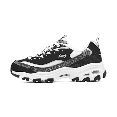 (W) Skechers D'lites 4.0 'Black White'