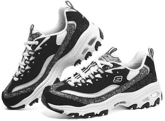 (W) Skechers D'Lites 4.0 'Hitam Putih' 896135-BKW Lookbook (W) Skechers D'Lites 4.0 'Hitam Putih' 896135-BKW