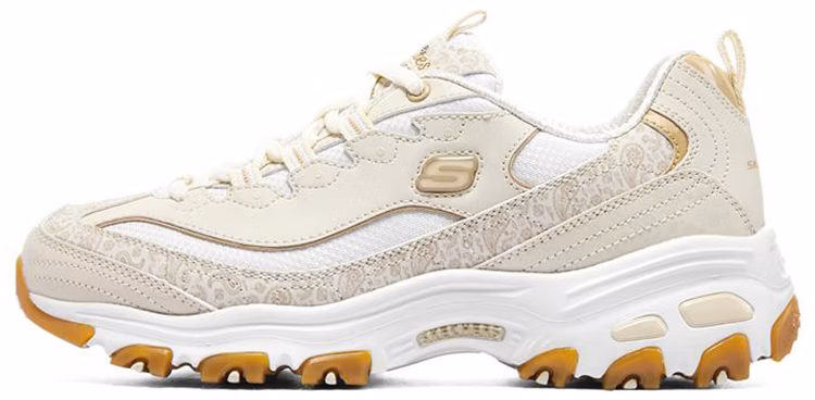Women Skechers D Lites 4.0 Comfort Durable Low Top Cream