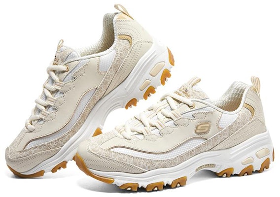 Skechers D‘lites 4.0 舒適耐磨 低筒老爹鞋 女款 乳白色 Lookbook Skechers D‘lites 4.0 舒適耐磨 低筒老爹鞋 女款 乳白色