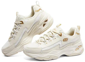 Lookbook (W) Skechers D'lites 4.0 '白金' 运动鞋 896147-OFWT