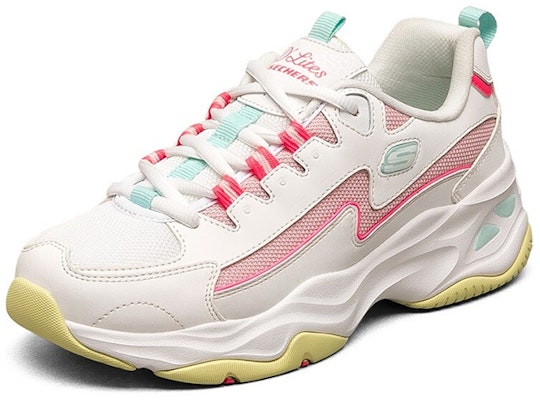 (Women) Skechers D'lites 4.0 Low-Top Sneakers White/Pink/Yellow 149491-WMLT Lookbook (Women) Skechers D'lites 4.0 Low-Top Sneakers White/Pink/Yellow 149491-WMLT