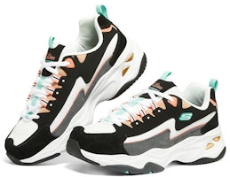 Skechers D‘lites 4.0 閃電熊貓鞋 休閒懶人鞋 女款 黑珊瑚色 Lookbook Skechers D‘lites 4.0 閃電熊貓鞋 休閒懶人鞋 女款 黑珊瑚色