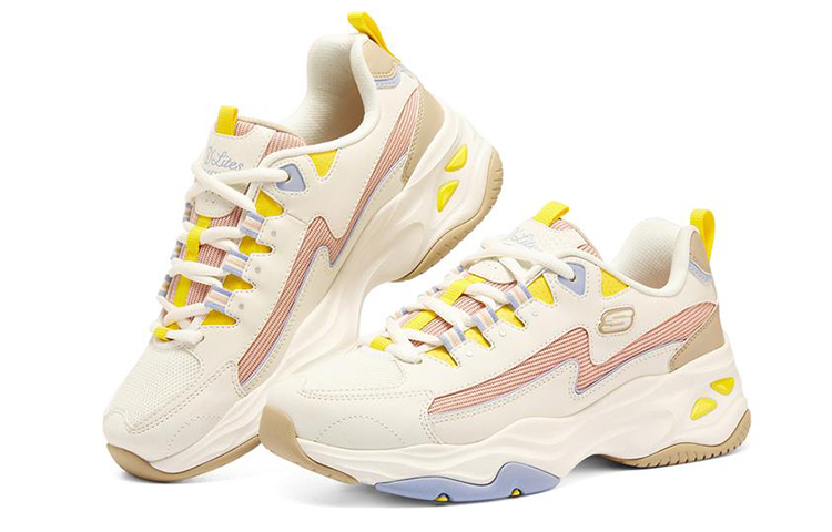 Lookbook (W) Skechers D'Lites 4.0 'Blanco Rosa Azul' 149915-WPKP