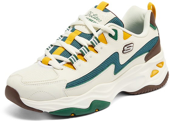 (Women) Skechers D'Lites 4.0 Low-Top Running Shoes White/Green 149915-WMLT Lookbook (Women) Skechers D'Lites 4.0 Low-Top Running Shoes White/Green 149915-WMLT