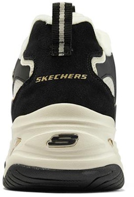Skechers D'lite 4.0 閃電熊貓鞋 加絨防滑 低筒老爹鞋 女款 黑金色 Shop Skechers D'lite 4.0 閃電熊貓鞋 加絨防滑 低筒老爹鞋 女款 黑金色