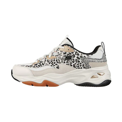 (W) Skechers D'lites 4.0 Natural Habitat Kadn Beyaz Sneakers 'Beige Brown White'