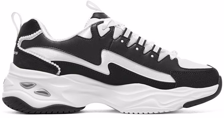 (Women) Skechers D'lites 4.0 'White Black' 896156-BKW Order (Women) Skechers D'lites 4.0 'White Black' 896156-BKW