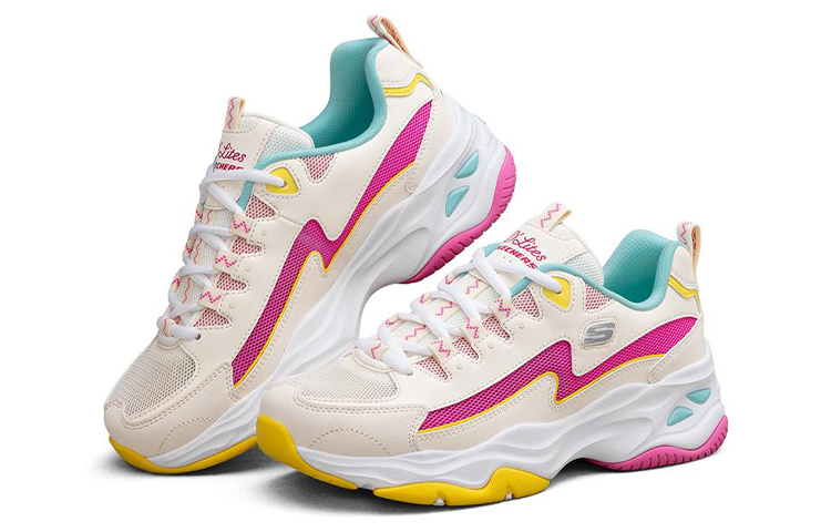 Lookbook (W) 斯凯奇 D'Lites 4.0 女士运动鞋 粉白黄 896024-NTMT